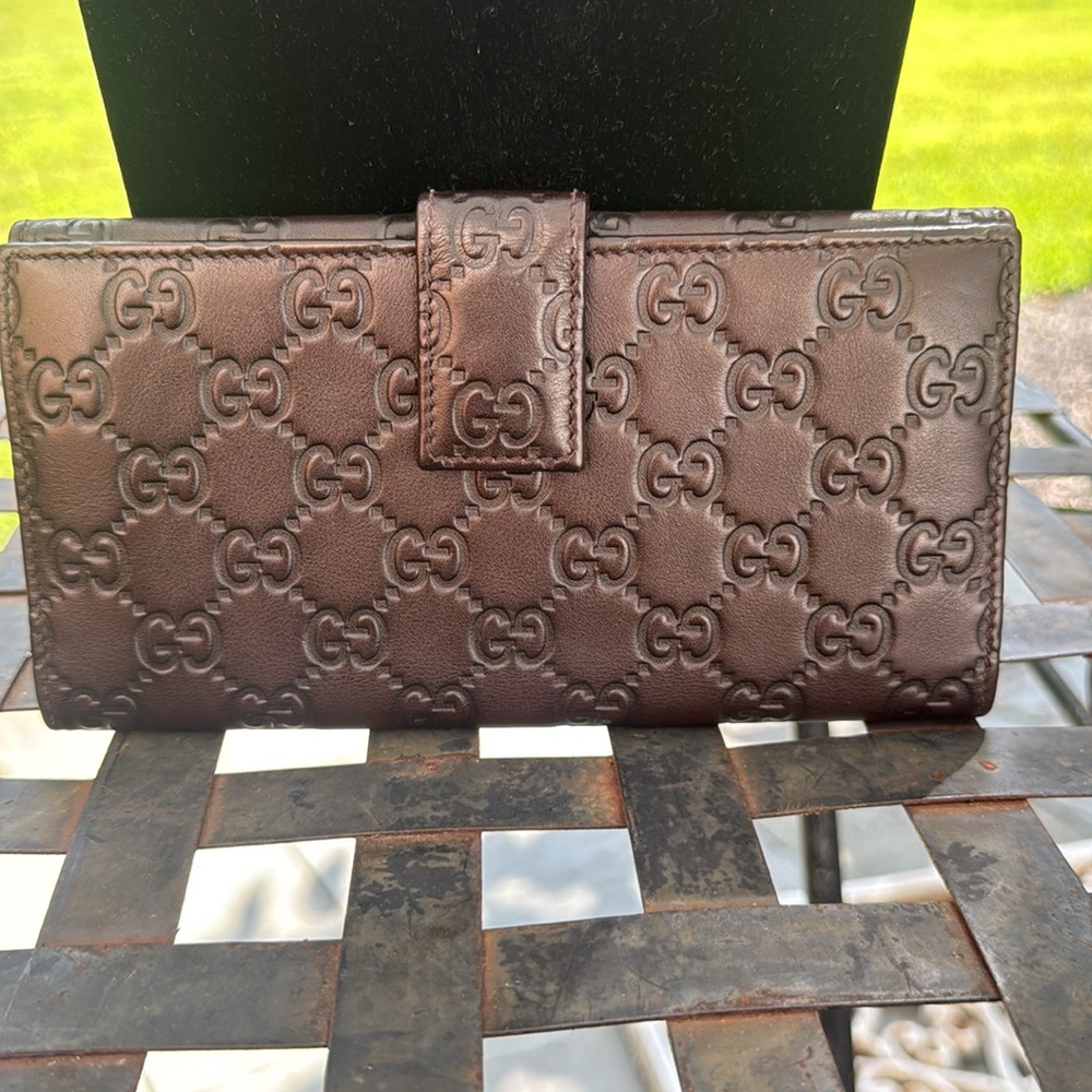 Gucci gussissima continental Leather
